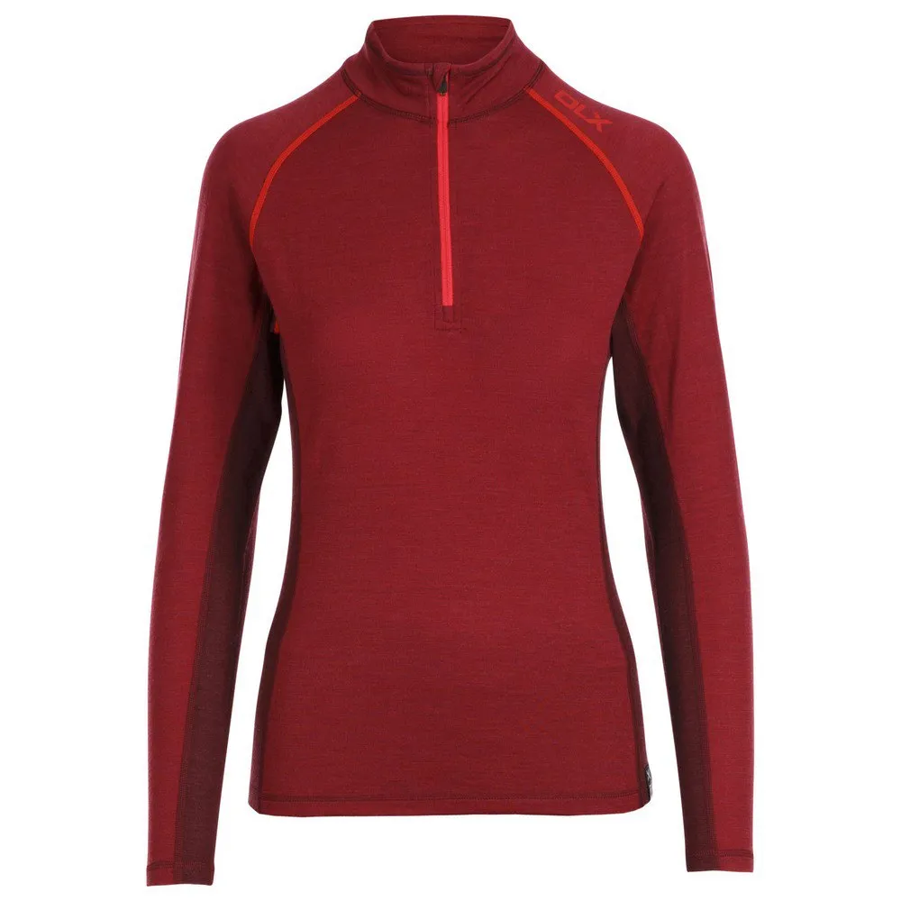 Trespass Gretal Langarm-baselayer, Dark hibiscus marl