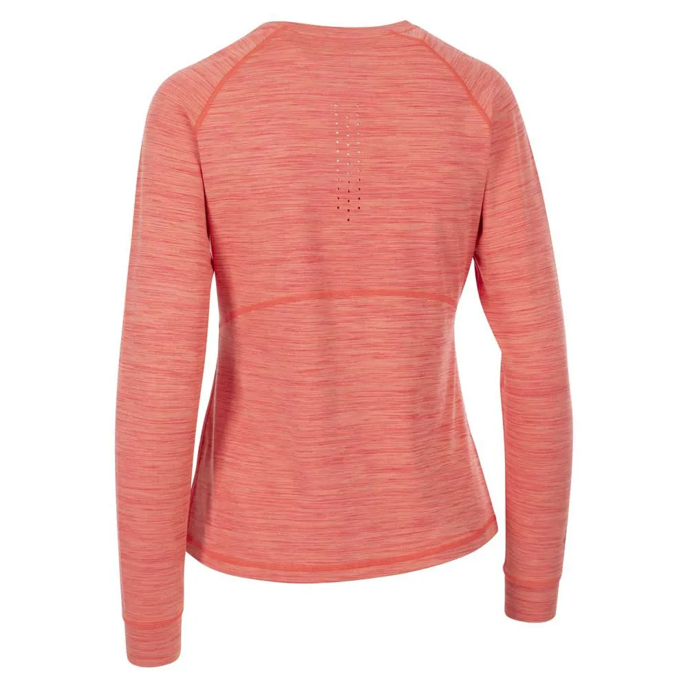 Trespass Jannett Langarm-t-shirt, Peach blush marl