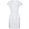 White / navy spot