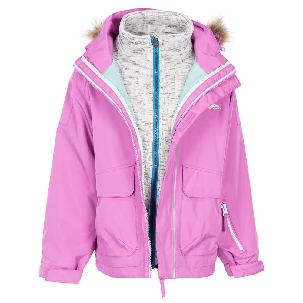 Trespass Outshine Tp50 Abnehmbare Jacke, Deep pink, 7-8Y