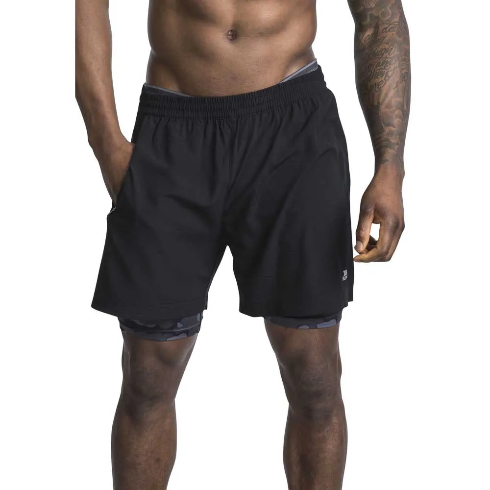Trespass Patterson Kurze Hose, Black / grey marl