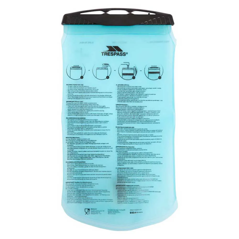 Trespass Quenched 2l Trinkblase, Clear blue, One Size Trespass Quenched 2l Trinkblase, Clear blue, One Size