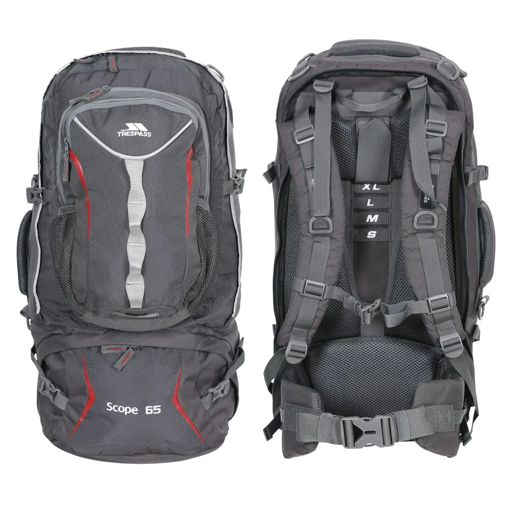 Trespass Scope 65l Rucksack, Ash Trespass Scope 65l Rucksack, Ash