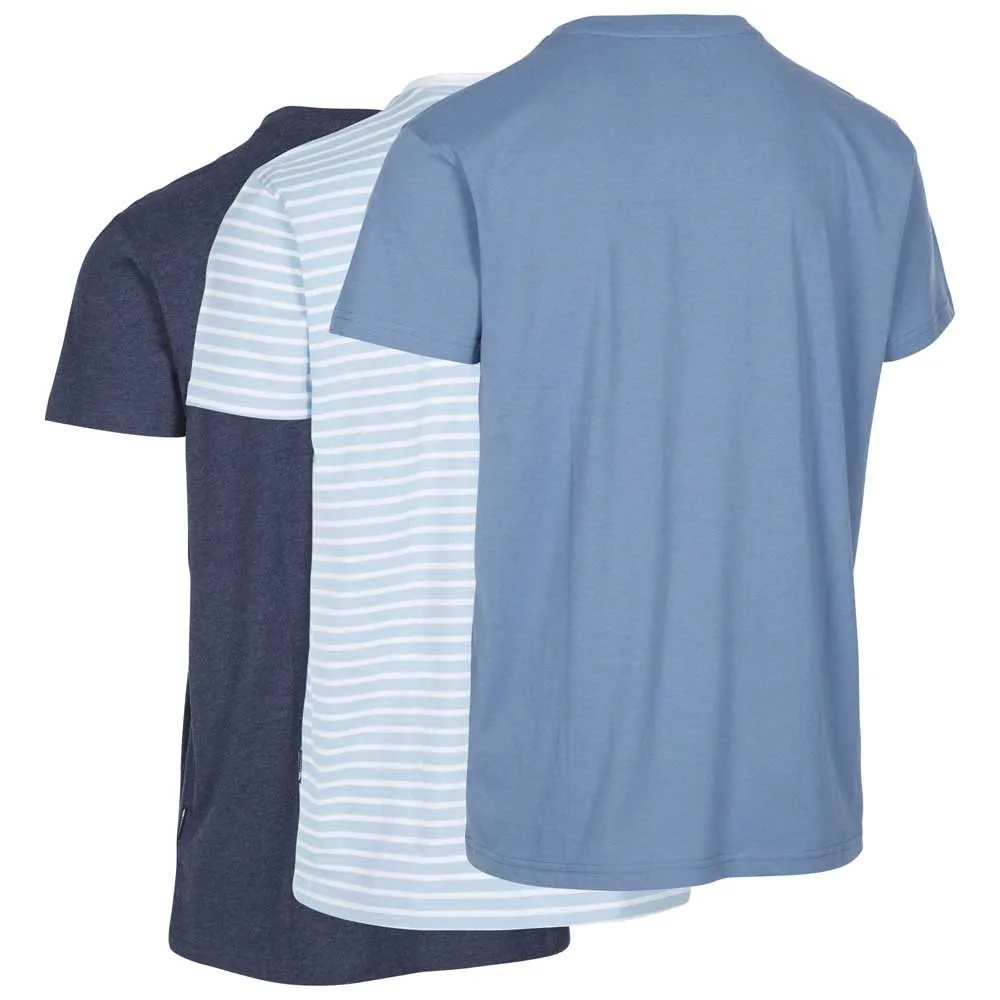 Trespass Triplex Kurzarm-t-shirt, Sky blue stripe / navy marl / denim Trespass Triplex Kurzarm-t-shirt, Sky blue stripe / navy marl / denim