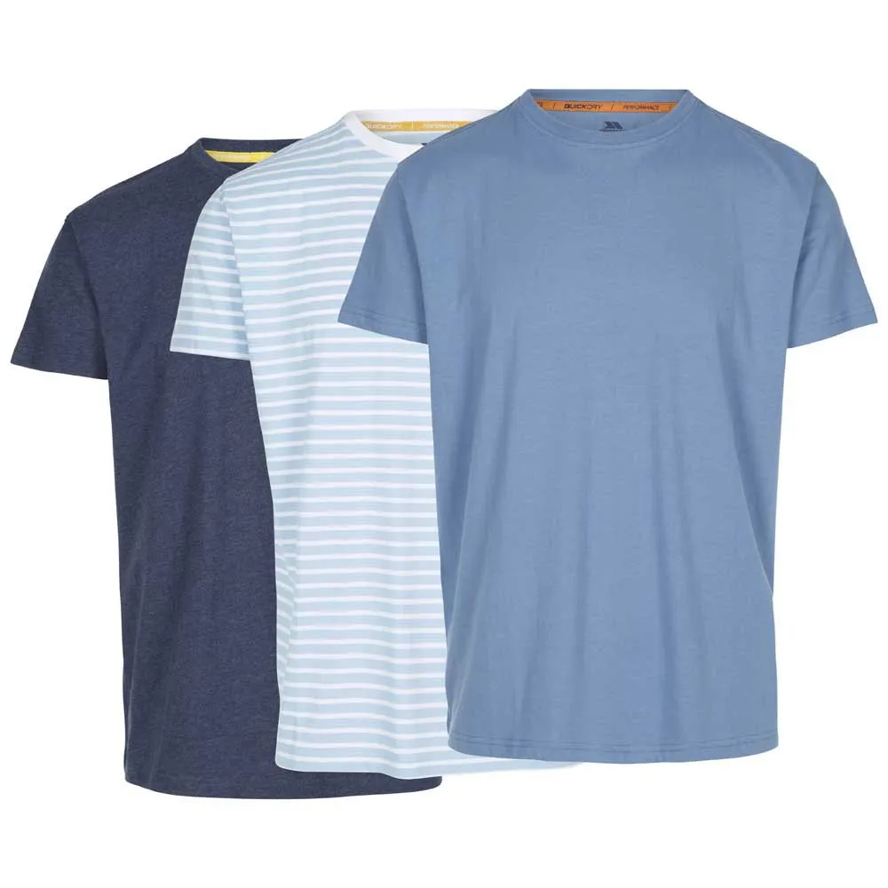 Trespass Triplex Kurzarm-t-shirt, Sky blue stripe / navy marl / denim Trespass Triplex Kurzarm-t-shirt, Sky blue stripe / navy marl / denim
