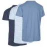 Trespass Triplex Kurzarm-t-shirt, Sky blue stripe / navy marl / denim