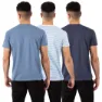 Trespass Triplex Kurzarm-t-shirt, Sky blue stripe / navy marl / denim