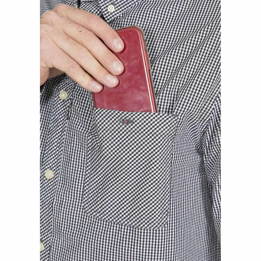 Trespass Yaddlethorpe Langarmhemd, Black gingham