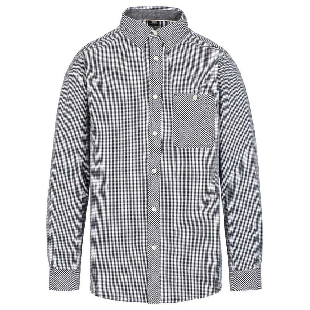 Trespass Yaddlethorpe Langarmhemd, Black gingham