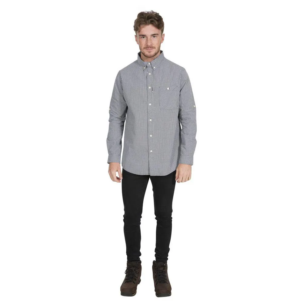 Trespass Yaddlethorpe Langarmhemd, Black gingham