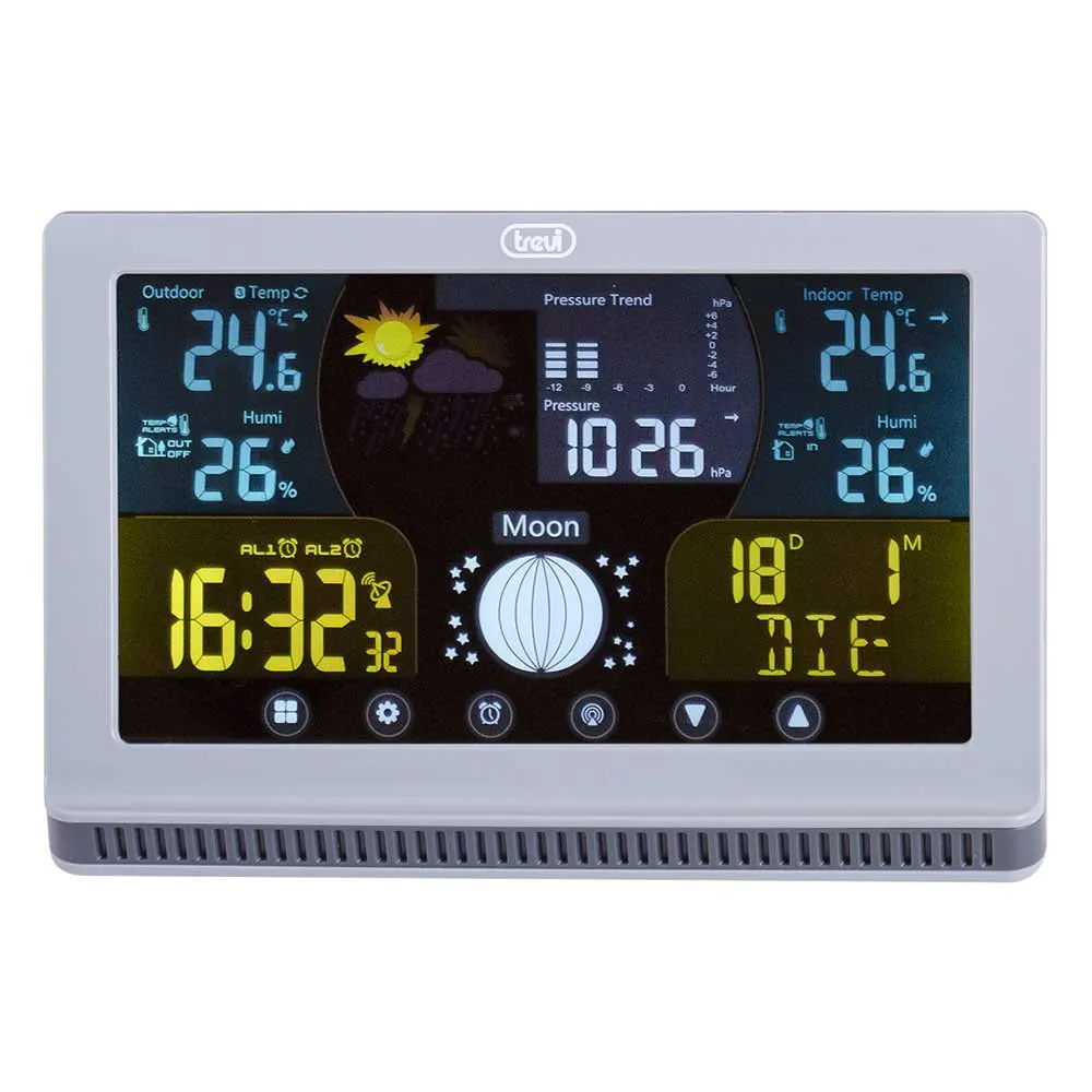 Trevi Me 3p70 Rc Wetterstation, Grey, One Size Trevi Me 3p70 Rc Wetterstation, Grey, One Size