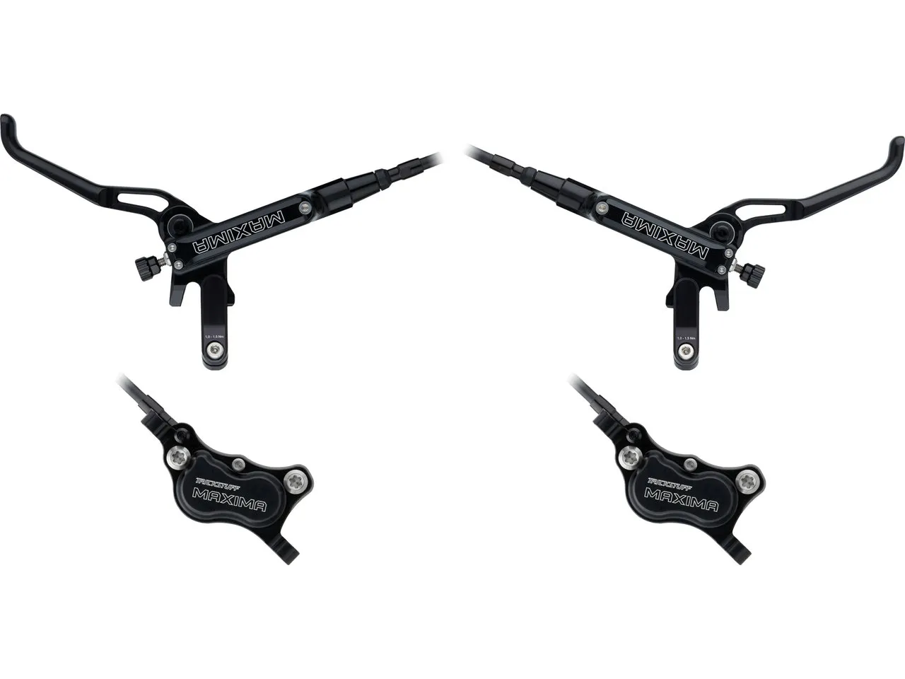 Trickstuff Maxima Black v+h Set Scheibenbremse, Schwarz, Satz (VR + HR) Trickstuff Maxima Black v+h Set Scheibenbremse, Schwarz, Satz (VR + HR)