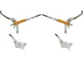 Trickstuff Maxima v+h Set Scheibenbremse mit Stahlflexleitung PU-ummantelt, Silber-orange, Satz (VR + HR)