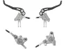 Trickstuff Piccola Carbon v+h Set Scheibenbremse Flatmount / Postmount, Grau