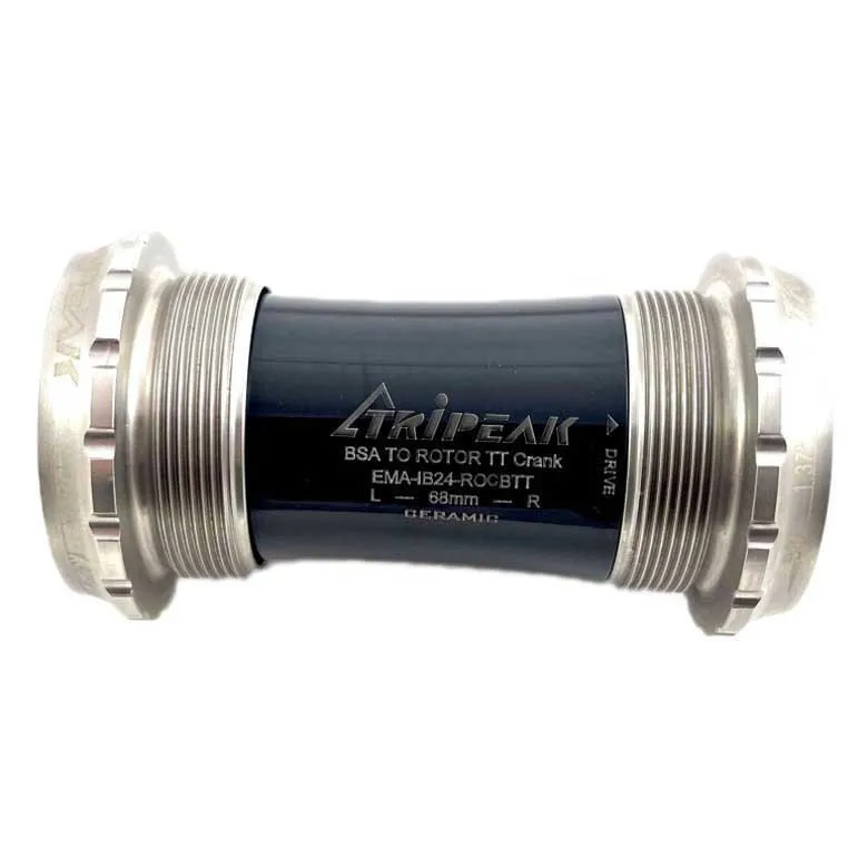 Tripeak Bsa Rotor Tt Ceramic 24 Mm Lagerschalen, Black / silver, 68mm Tripeak Bsa Rotor Tt Ceramic 24 Mm Lagerschalen, Black / silver, 68mm