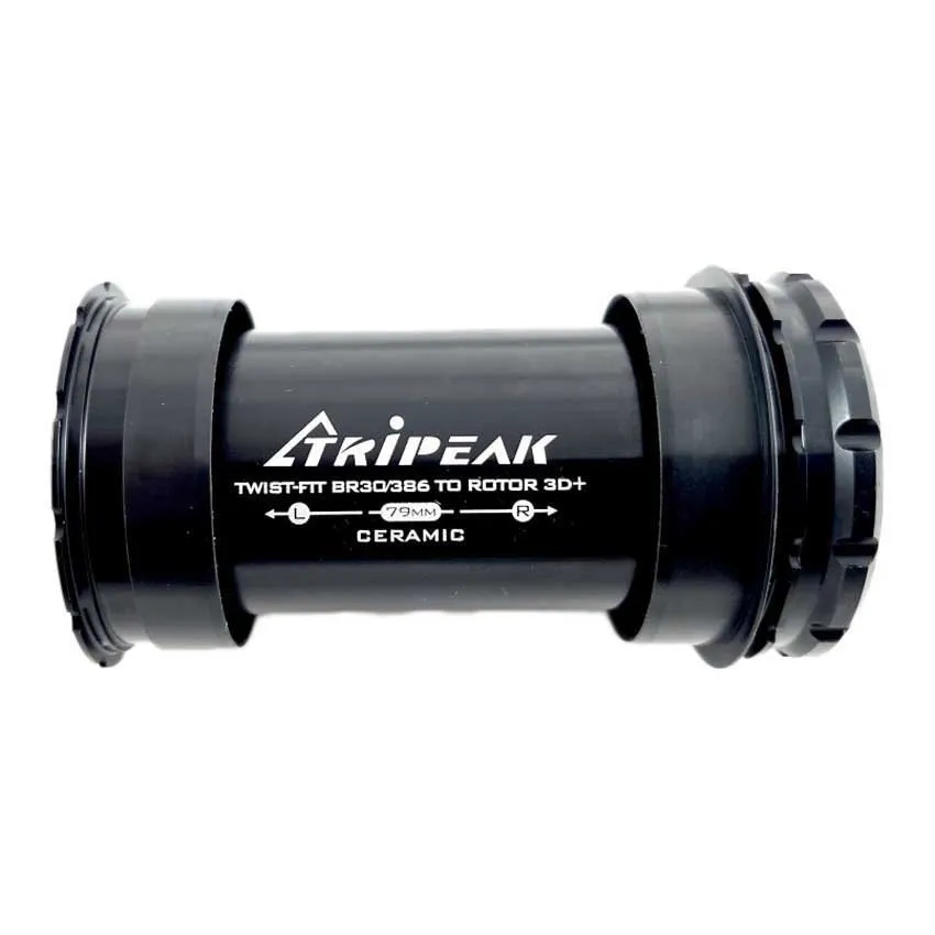 Tripeak Twist Fit Bb Right Cervelo/factor/shimano/sram Dub/rotor 3d Ceramic Lagerschalen, Black, 79mm Tripeak Twist Fit Bb Right Cervelo/factor/shimano/sram Dub/rotor 3d Ceramic Lagerschalen, Black, 79mm