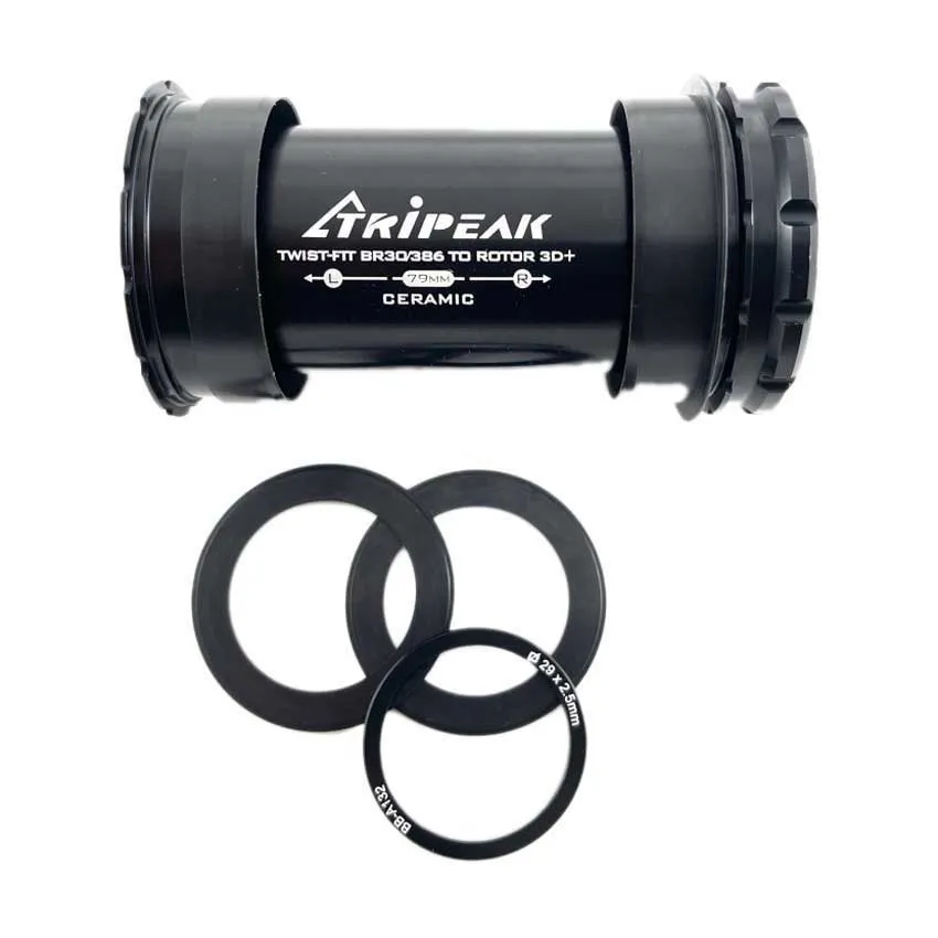 Tripeak Twist Fit Bb Right Cervelo/factor/shimano/sram Dub/rotor 3d Ceramic Lagerschalen, Black, 79mm Tripeak Twist Fit Bb Right Cervelo/factor/shimano/sram Dub/rotor 3d Ceramic Lagerschalen, Black, 79mm