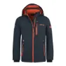 Dark navy / glow orange
