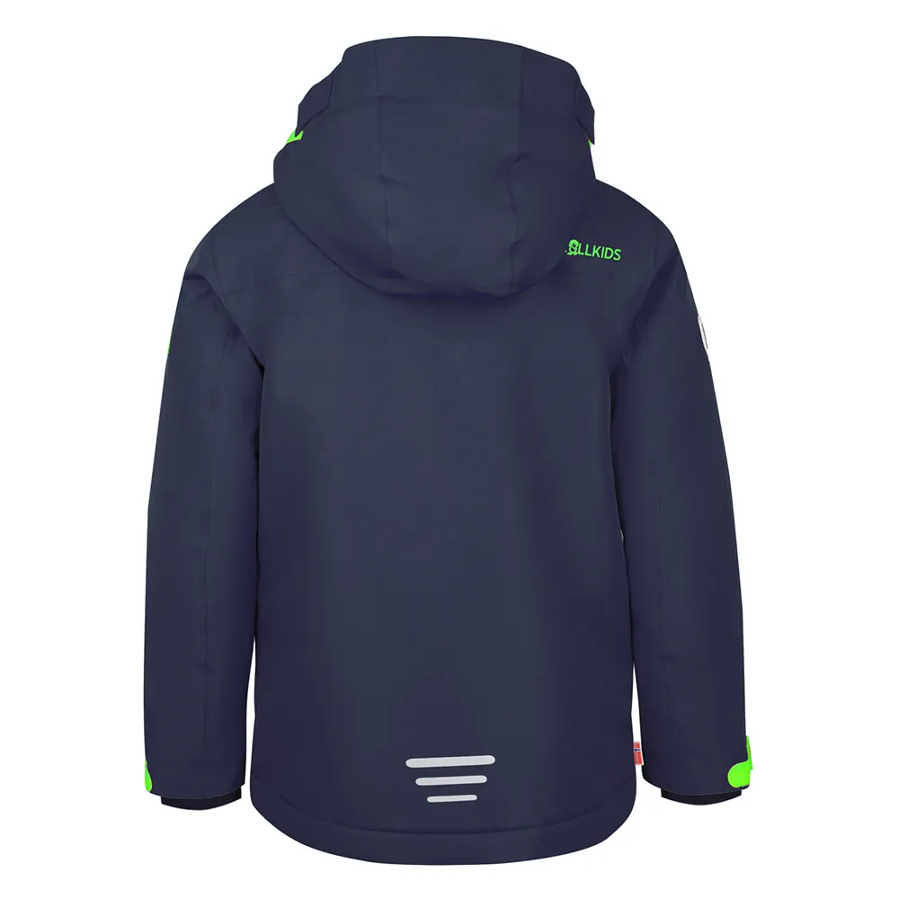 Trollkids Holmenkollen Pro Jacke Refurbished, Navy / green, 92cm Trollkids Holmenkollen Pro Jacke Refurbished, Navy / green, 92cm