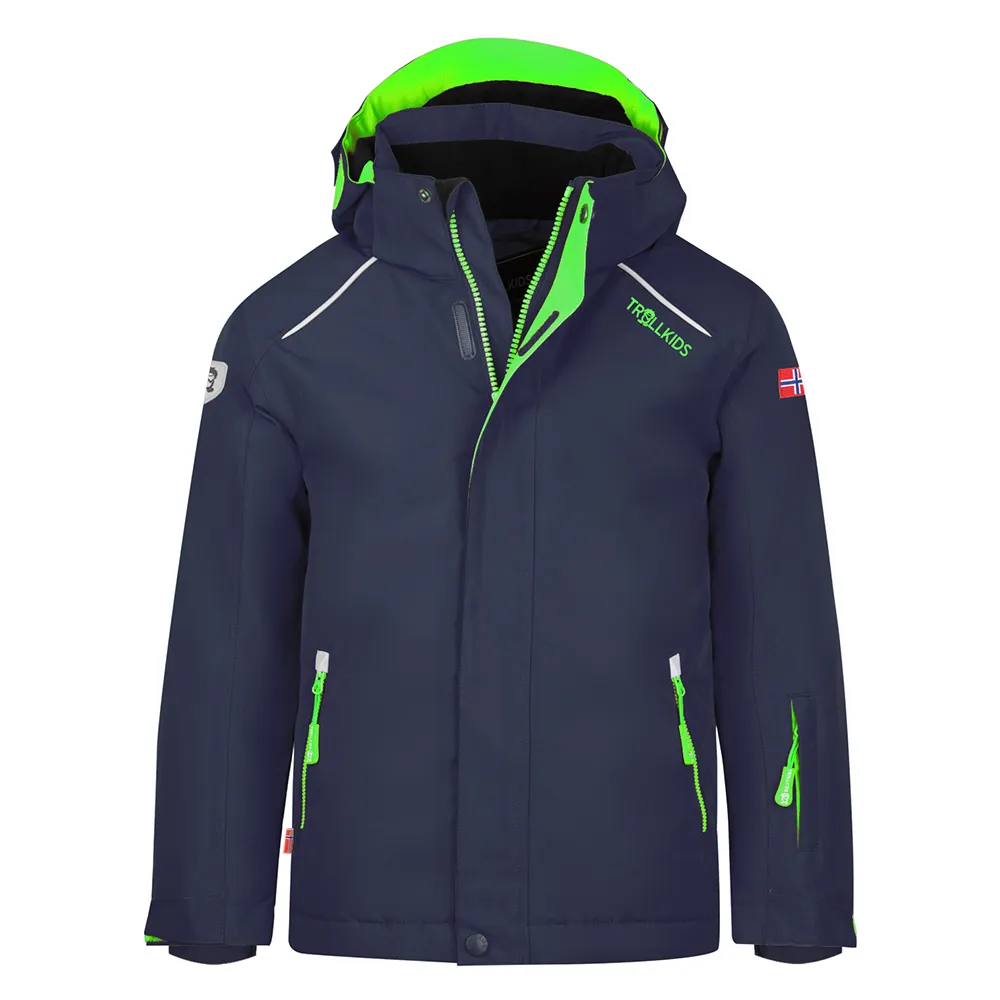 Trollkids Holmenkollen Pro Jacke Refurbished, Navy / green, 92cm Trollkids Holmenkollen Pro Jacke Refurbished, Navy / green, 92cm