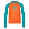 Bright orange / lake blue