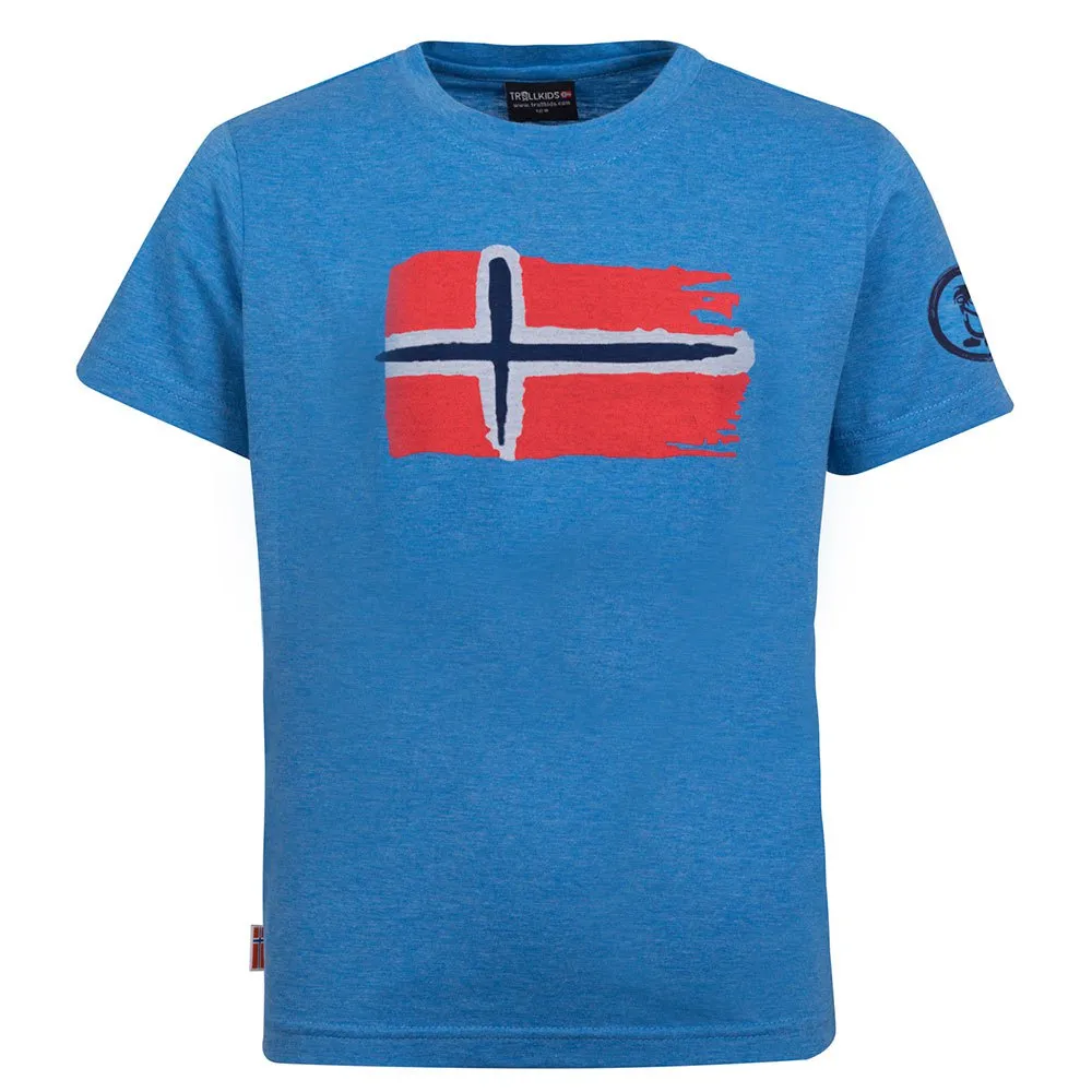 Trollkids Oslo Kurzarm-t-shirt, Medium blue, 164cm Trollkids Oslo Kurzarm-t-shirt, Medium blue, 164cm
