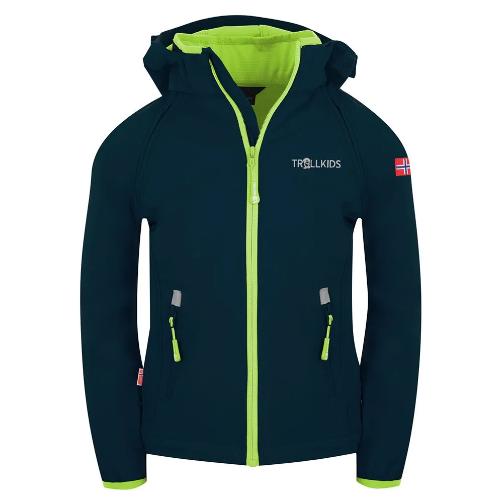 Trollkids Rondane Zip Off Xt Jacke Refurbished, Navy / lime, 140cm