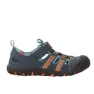 Dark navy / dusky turquoise / glow orange
