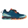 Dusky turquoise / dark navy / glow orange