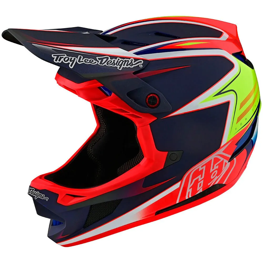 Troy Lee Designs D4 Carbon Downhillhelm, Lines black / red Troy Lee Designs D4 Carbon Downhillhelm, Lines black / red