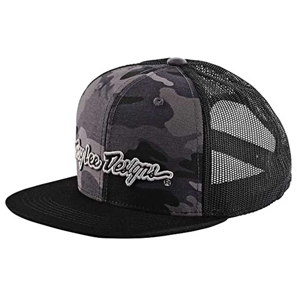 Troy Lee Designs Signature Trucker-kappe, Camo black / silver