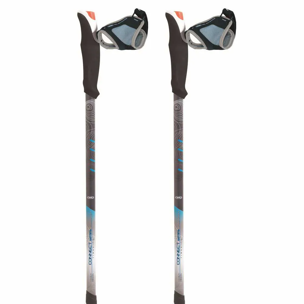 Tsl Outdoor Connect Aluminium 3 Light St Twist Stöcke, White / grey / blue, 72.5-140cm Tsl Outdoor Connect Aluminium 3 Light St Twist Stöcke, White / grey / blue, 72.5-140cm