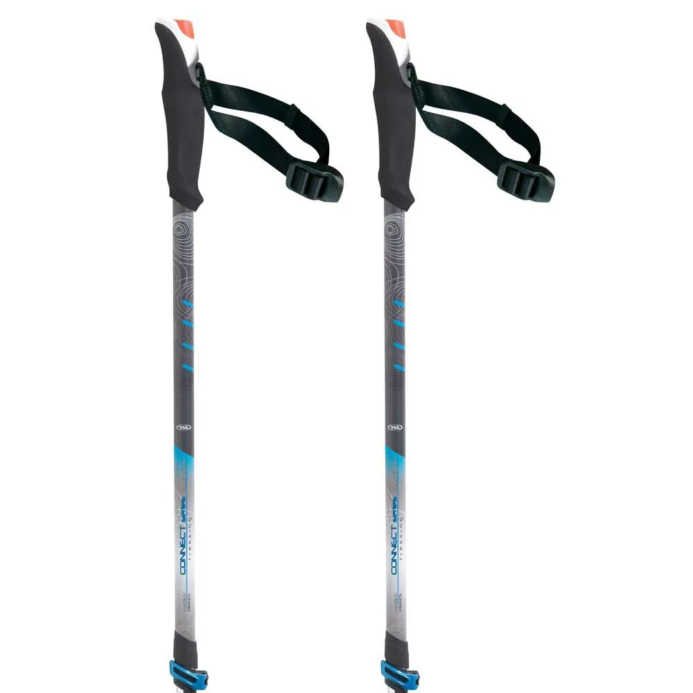 Tsl Outdoor Connect Aluminium 3 Light Wt Swing Stöcke, White / grey / blue, 72.5-140cm Tsl Outdoor Connect Aluminium 3 Light Wt Swing Stöcke, White / grey / blue, 72.5-140cm