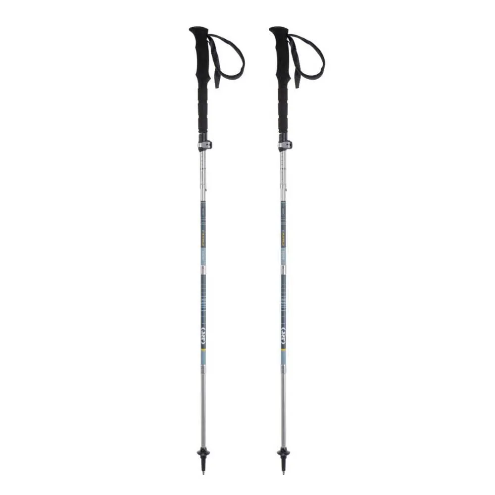Tsl Outdoor Hiking Aluminium 5 Cross Stöcke, Silver blue, One Size