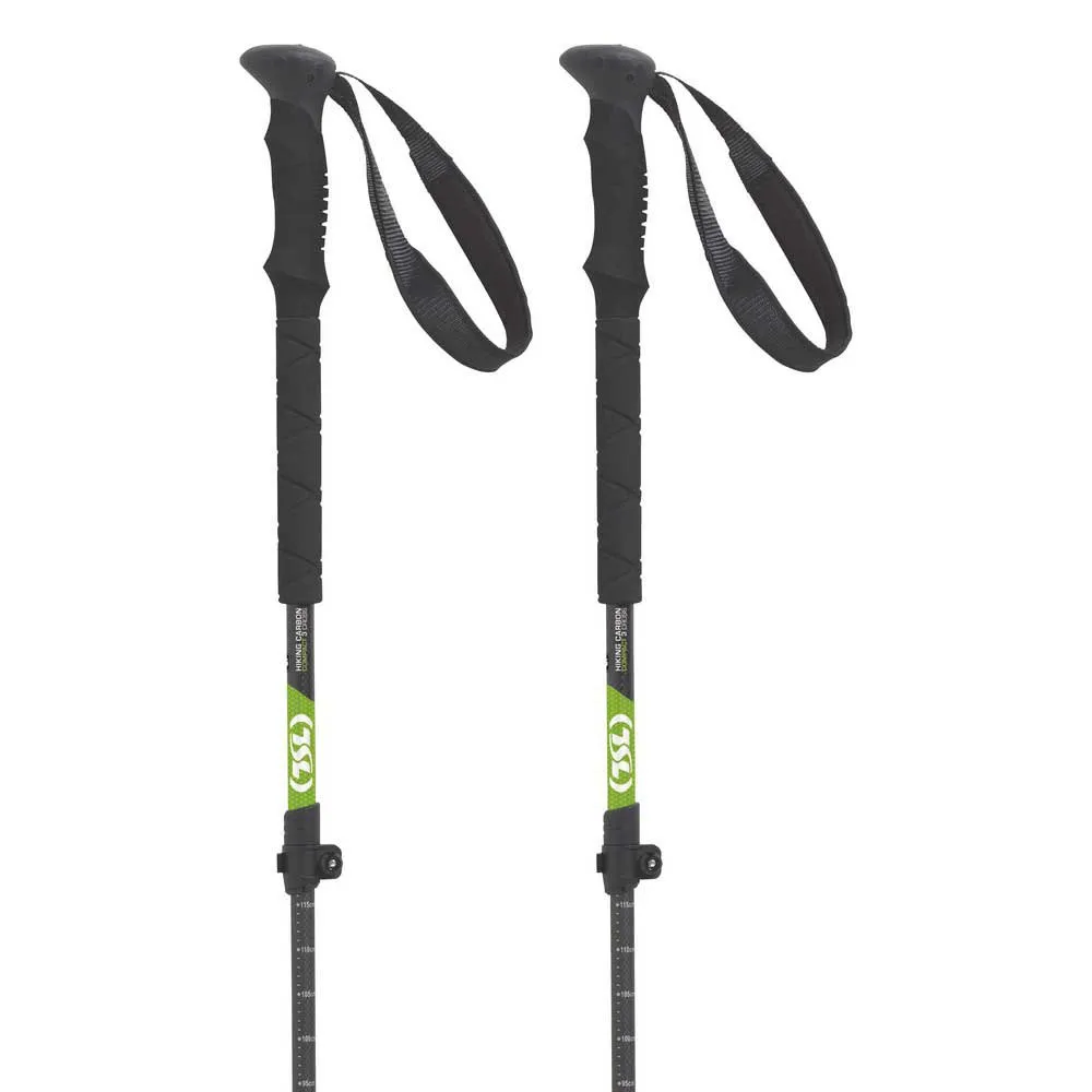 Tsl Outdoor Hiking Carbon Comp 3 Cross Stöcke, Black / green, 60-125cm Tsl Outdoor Hiking Carbon Comp 3 Cross Stöcke, Black / green, 60-125cm