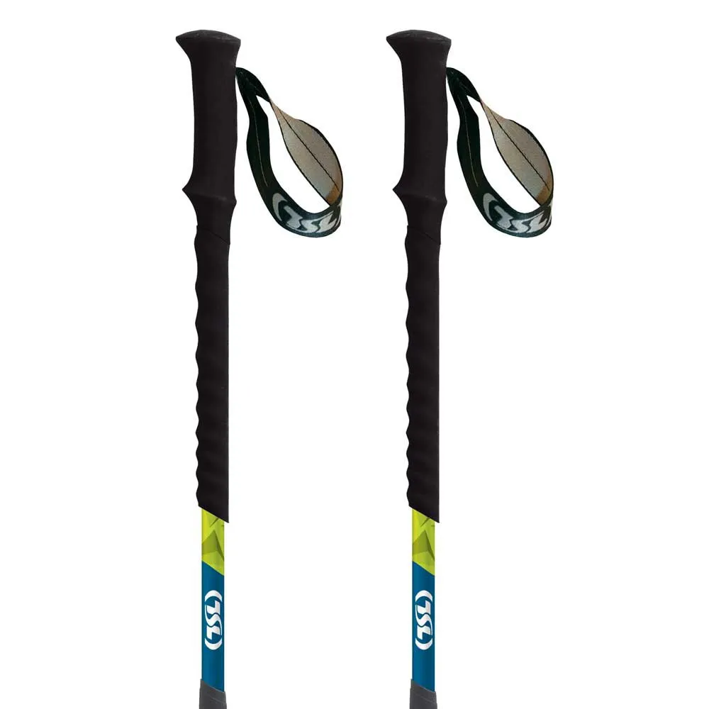 Tsl Outdoor Tour Aluminium Compact 3 Cross Twist Stöcke, Green / blue, 62-125cm Tsl Outdoor Tour Aluminium Compact 3 Cross Twist Stöcke, Green / blue, 62-125cm