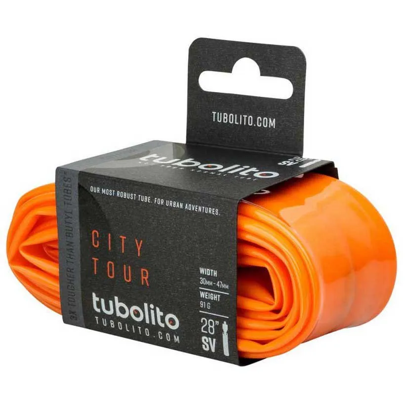 Tubolito City/tour Schrader 40 Mm Fahrradschlauch, Orange, 700, 30-47 Tubolito City/tour Schrader 40 Mm Fahrradschlauch, Orange, 700, 30-47