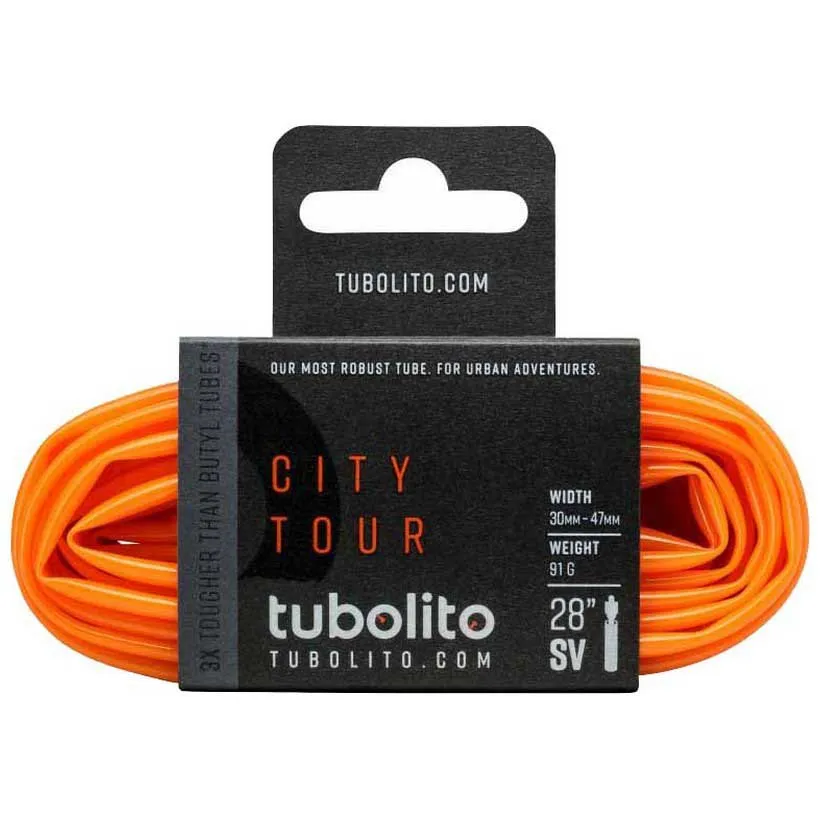 Tubolito City/tour Schrader 40 Mm Fahrradschlauch, Orange, 700, 30-47 Tubolito City/tour Schrader 40 Mm Fahrradschlauch, Orange, 700, 30-47