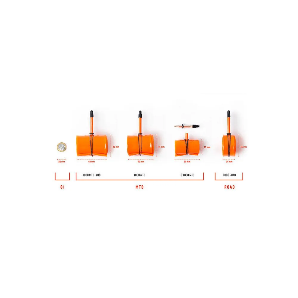 Tubolito Mtb Psens Fahrradschlauch, Orange, 27.5", 1.80-2.50 Tubolito Mtb Psens Fahrradschlauch, Orange, 27.5", 1.80-2.50