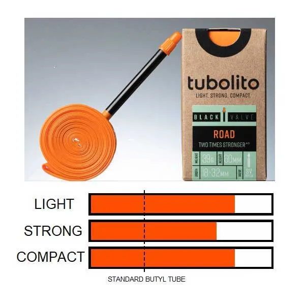 Tubolito Presta 60 Mm Fahrradschlauch, Orange, 700C, 18-32 Tubolito Presta 60 Mm Fahrradschlauch, Orange, 700C, 18-32