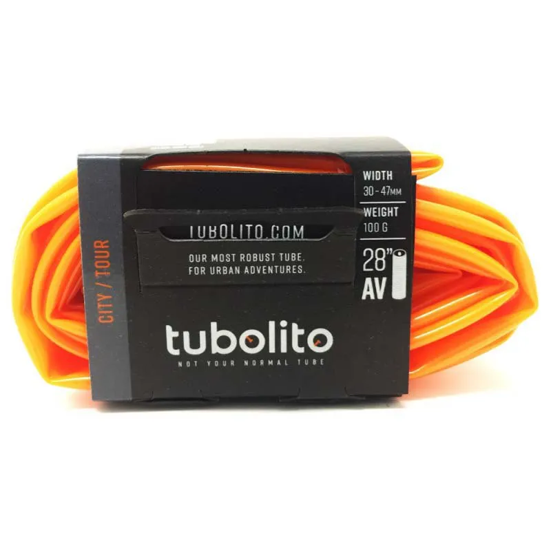 Tubolito Tubo City/tour Fahrradschlauch, Orange, 700, 30-47