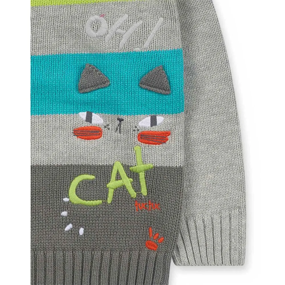 Tuc Tuc Cattitude Pullover, Grey, 18MON