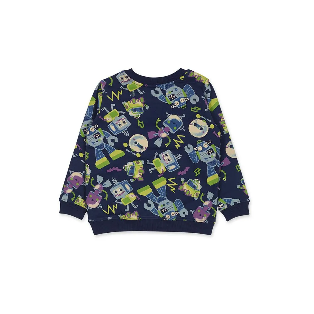 Tuc Tuc Robot Maker Sweatshirt, Navy blue 1, 5Y