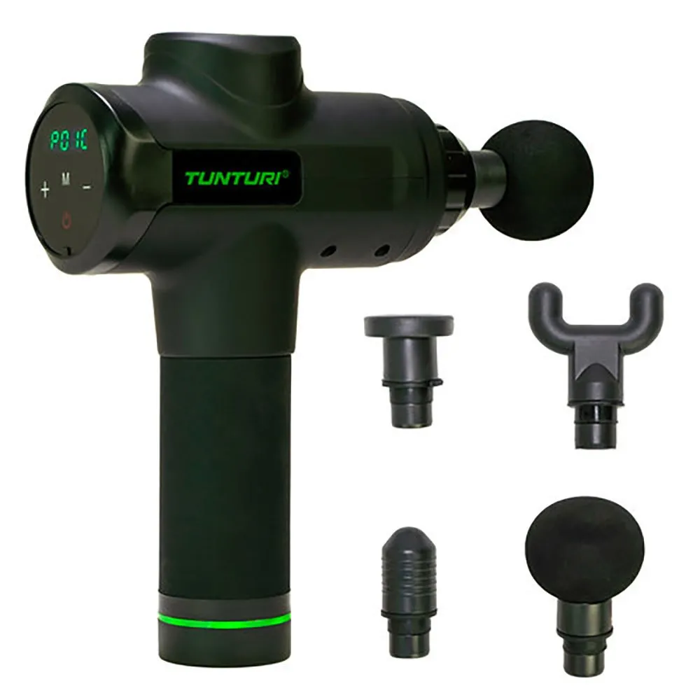 Tunturi Massagepistole, Black / green, One Size Tunturi Massagepistole, Black / green, One Size