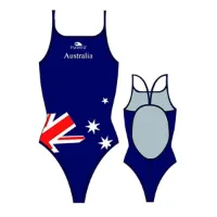 Turbo Australia Flag Badeanzug Mit Dünnen Trägern Turbo Australia Flag Badeanzug Mit Dünnen Trägern