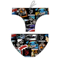 Turbo Black Comic Badeslip Turbo Black Comic Badeslip