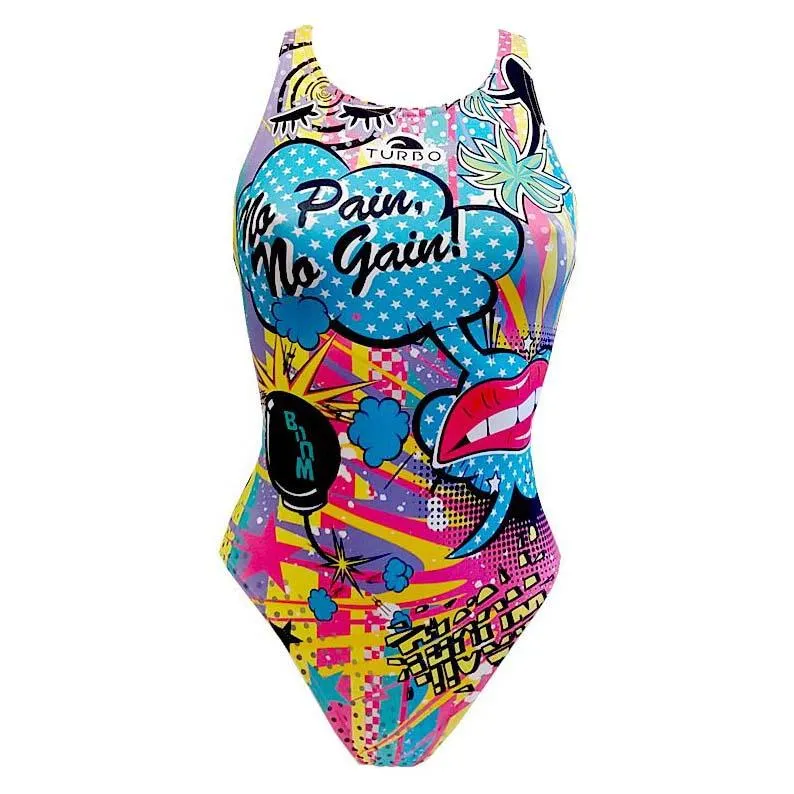 Turbo Crazy Comic Badeanzug female
