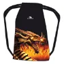 Turbo Fire Dragon Kordelzugtasche, Black, One Size