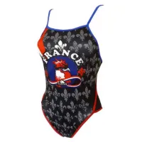 Turbo France Coq Badeanzug Mit Dünnen Trägern Turbo France Coq Badeanzug Mit Dünnen Trägern