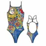 Turbo Queen Heart Vintage Badeanzug female